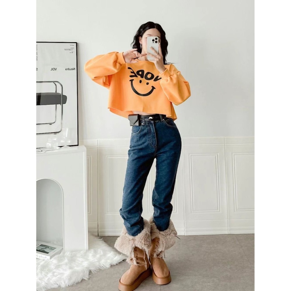 ✈️橘現貨1-正韓🇰🇷//NOPE微笑短版衛T~1.30-細節圖7