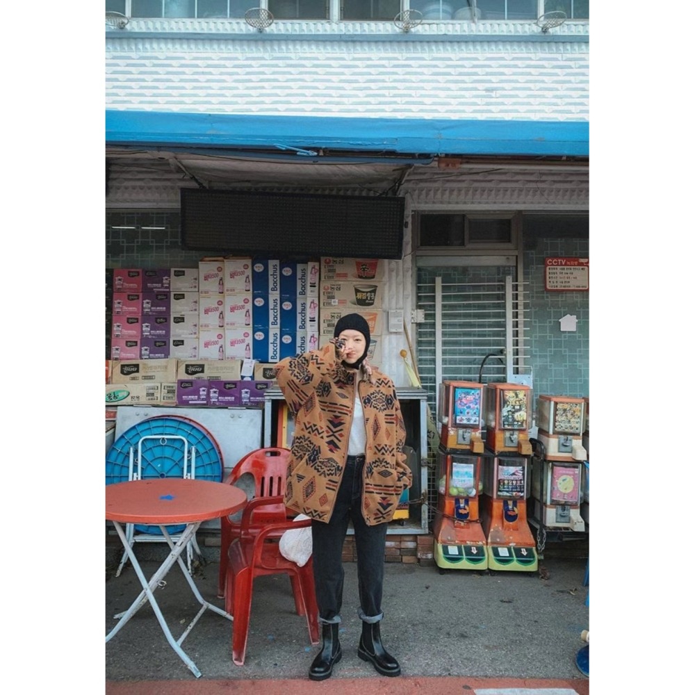 ✈️棕現貨1-正韓🇰🇷//波希米亞幾何抓絨夾克外套~2.10-細節圖6