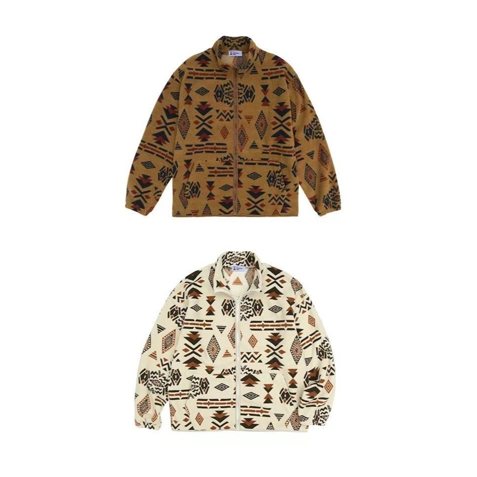 ✈️棕現貨1-正韓🇰🇷//波希米亞幾何抓絨夾克外套~2.10-細節圖10