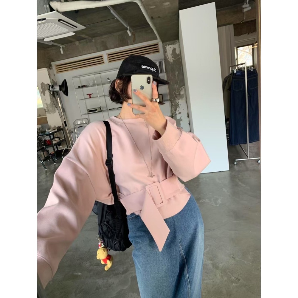 ✈️粉現貨1-正韓🇰🇷//雪熙歐膩//腰封造型上衣~4.5-細節圖9