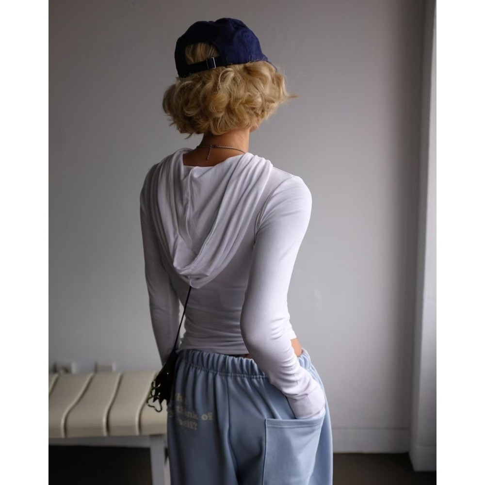 ✈️現貨-正韓🇰🇷//Minicloset//辣斜切連帽上衣~4.20-細節圖4