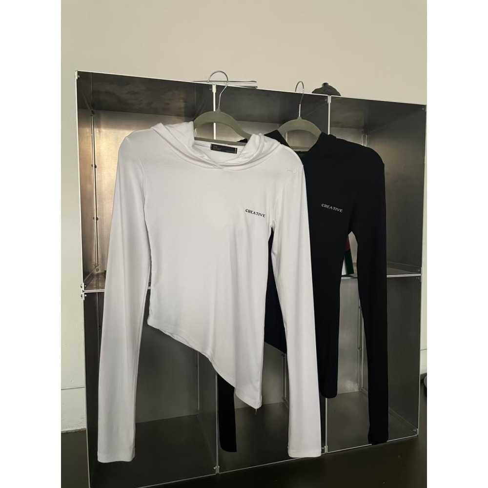 ✈️現貨-正韓🇰🇷//Minicloset//辣斜切連帽上衣~4.20-細節圖9