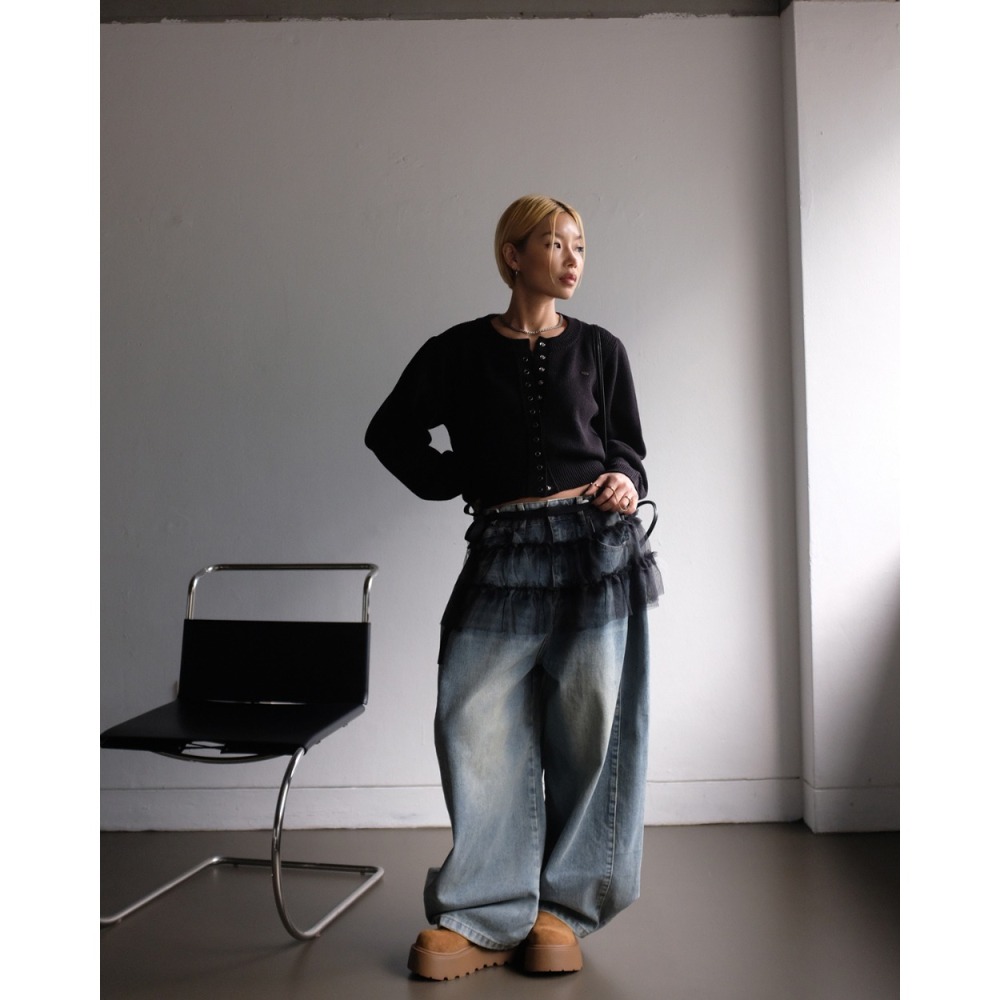 ✈️黑現貨1-正韓🇰🇷//Minicloset//疊搭蛋糕蕾絲襯裙~4.20-細節圖7