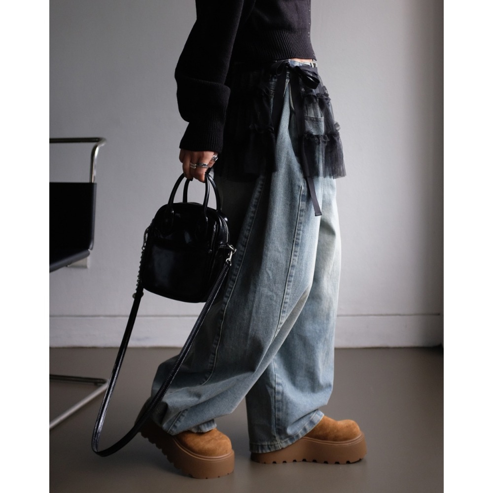 ✈️黑現貨1-正韓🇰🇷//Minicloset//疊搭蛋糕蕾絲襯裙~4.20-細節圖10