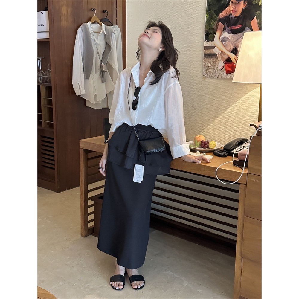 ✈️預購-//檸檬家🍋//輕法感天絲襯衫~5.1-細節圖4