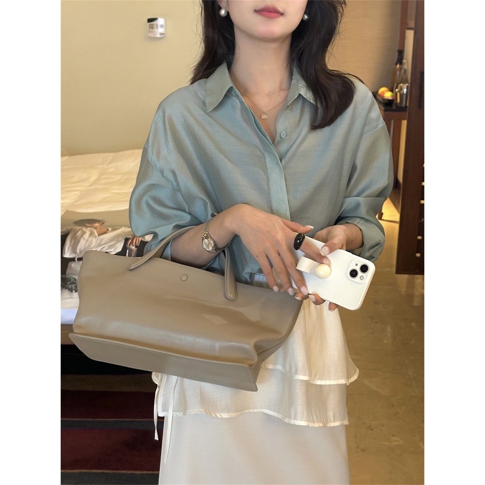 ✈️預購-//檸檬家🍋//輕法感天絲襯衫~5.1-細節圖7