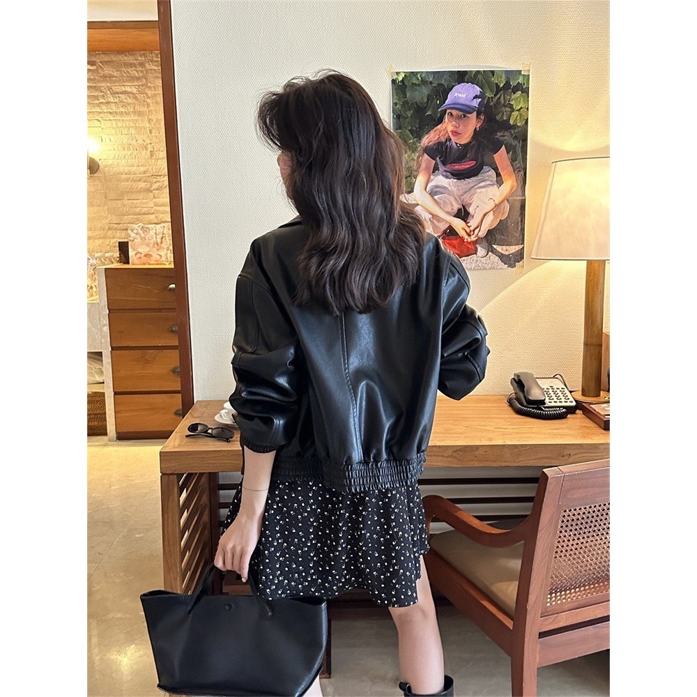 ✈️現貨-//檸檬家🍋//隨興酷甜皮衣夾克外套~5.1-細節圖2