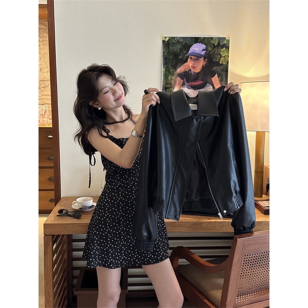 ✈️現貨-//檸檬家🍋//隨興酷甜皮衣夾克外套~5.1-細節圖3