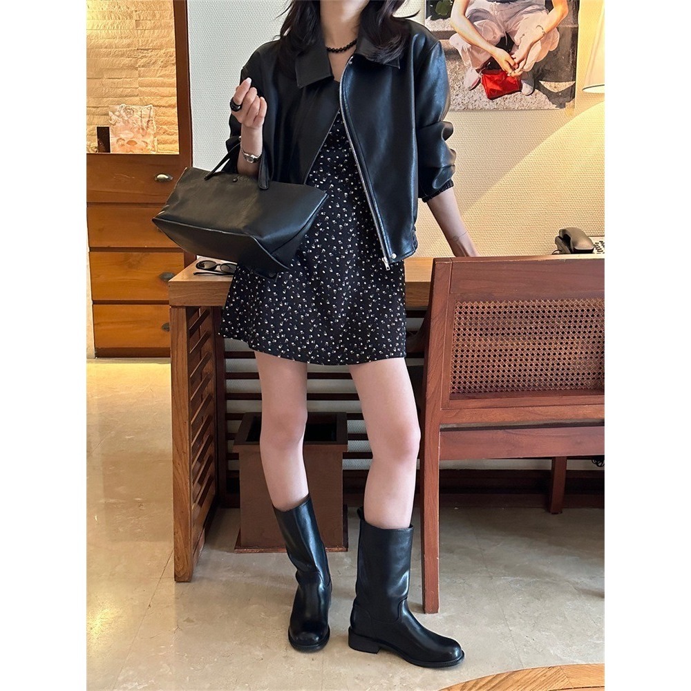 ✈️現貨-//檸檬家🍋//隨興酷甜皮衣夾克外套~5.1-細節圖4