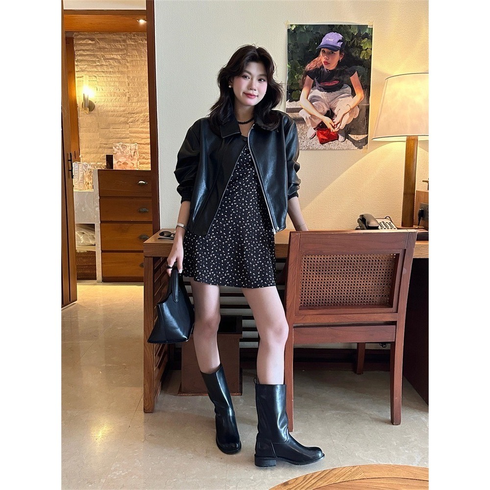 ✈️現貨-//檸檬家🍋//隨興酷甜皮衣夾克外套~5.1-細節圖8