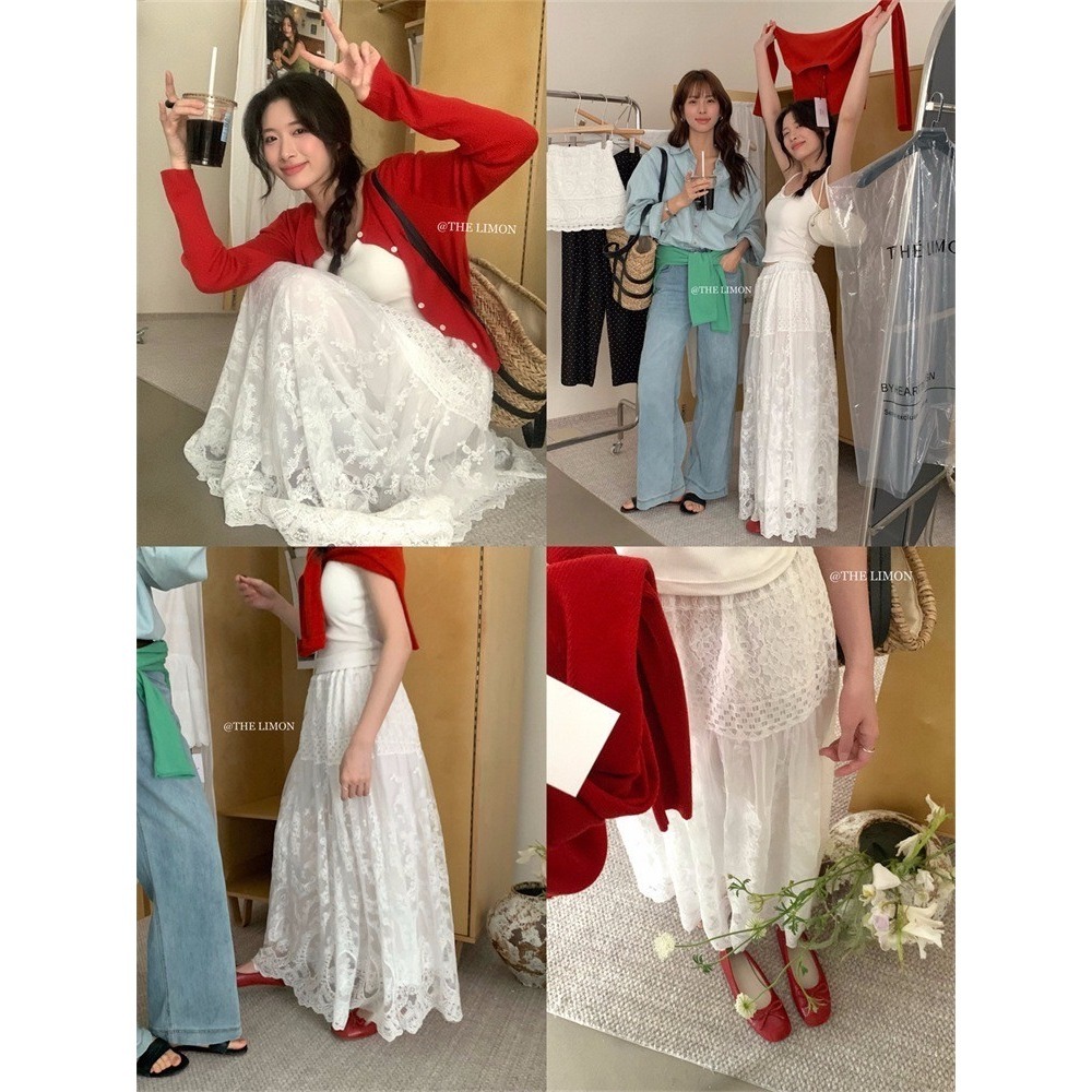 ✈️現貨1-//檸檬家🍋//超仙燒花蕾絲半裙~5.15-細節圖10