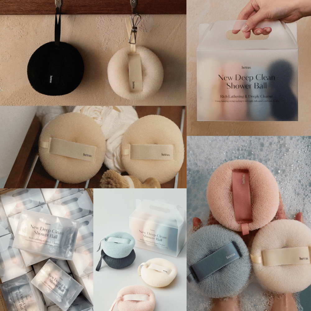現貨-韓國 Hetras 深層清潔沐浴球 4件套-細節圖5