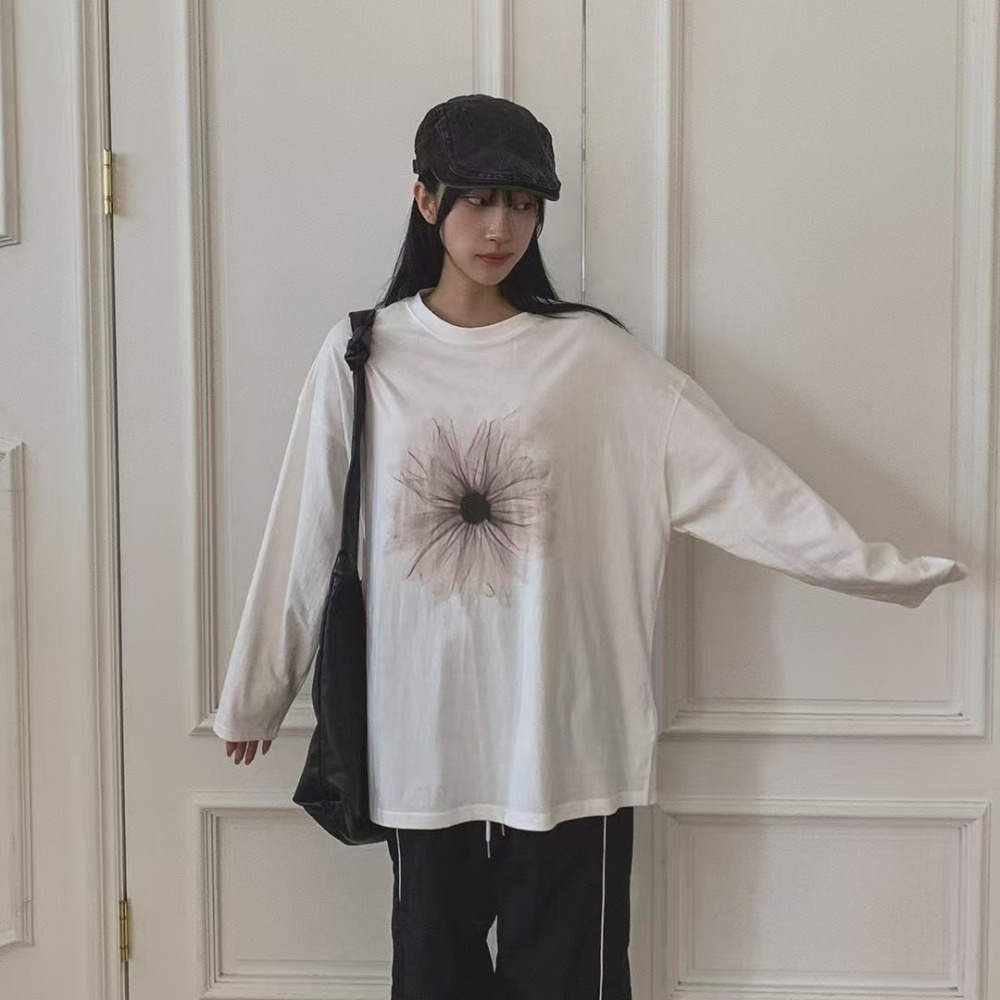 ✈️藍現1正韓🇰🇷//小雛菊長袖T恤~5.20-細節圖3