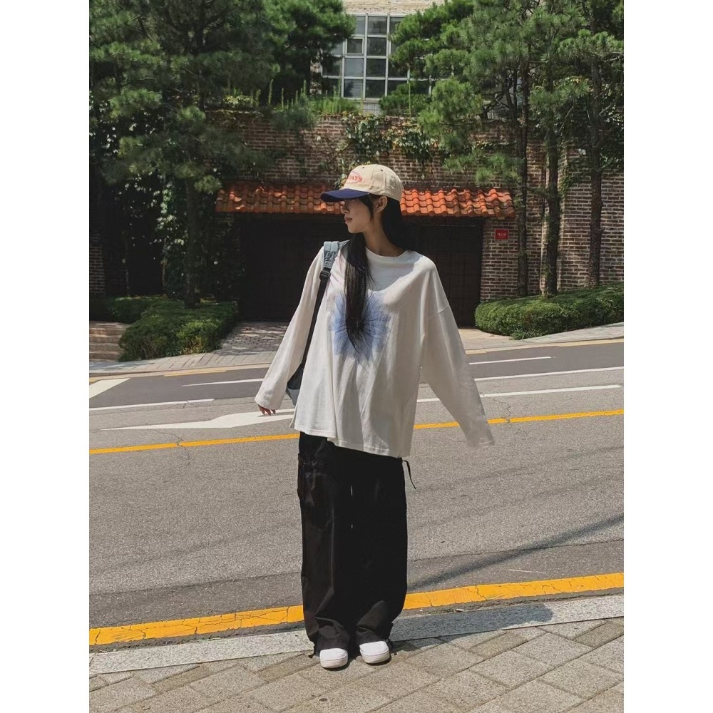 ✈️藍現1正韓🇰🇷//小雛菊長袖T恤~5.20-細節圖4