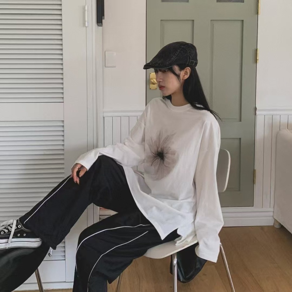 ✈️藍現1正韓🇰🇷//小雛菊長袖T恤~5.20-細節圖5