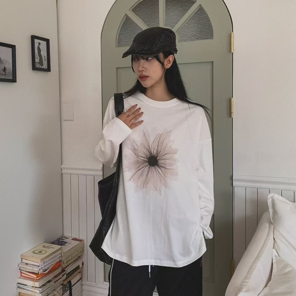 ✈️藍現1正韓🇰🇷//小雛菊長袖T恤~5.20-細節圖7