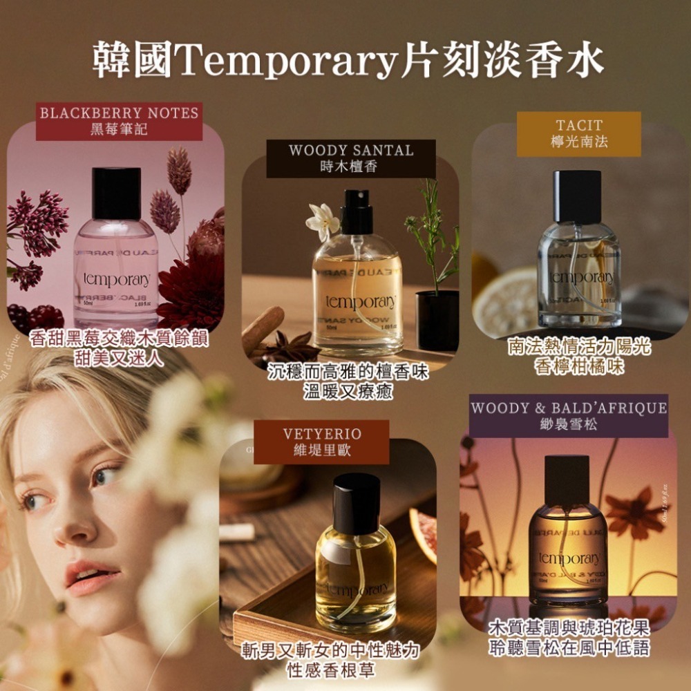 ✈️現貨-韓國🇰🇷//韓國Temporary片刻淡香水-黑莓筆記(50ml)-細節圖7