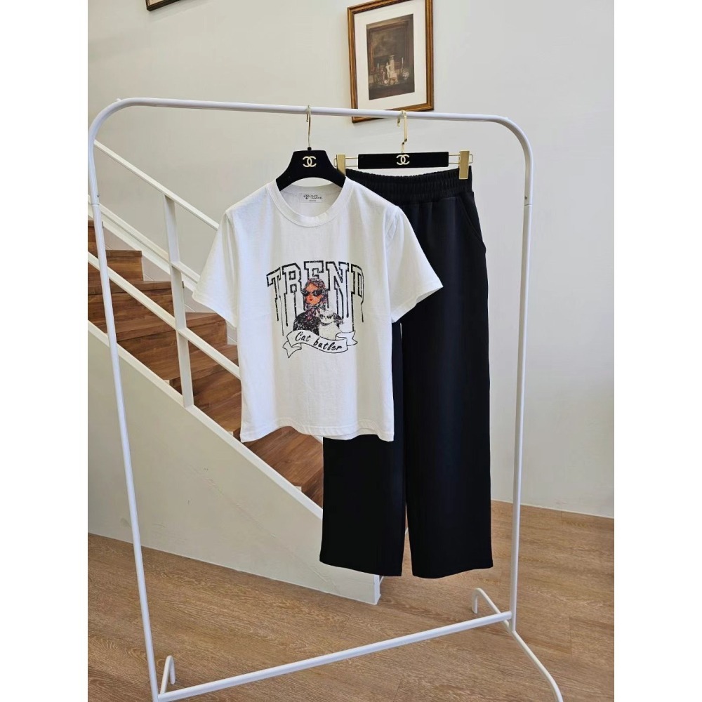 ✈️現貨-正韓🇰🇷//TREND刷舊女愛貓圖T恤~3色-細節圖2