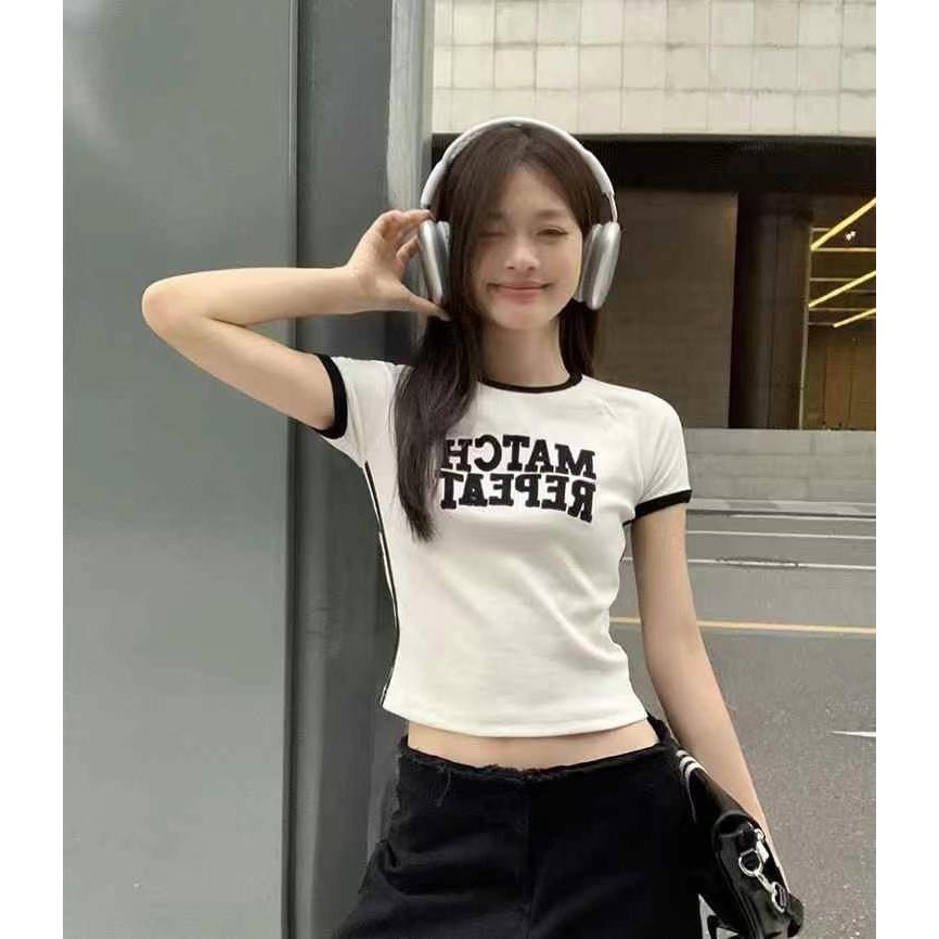 ✈️粉S現貨-//WGWE家//英字滾邊短版Tee-細節圖3