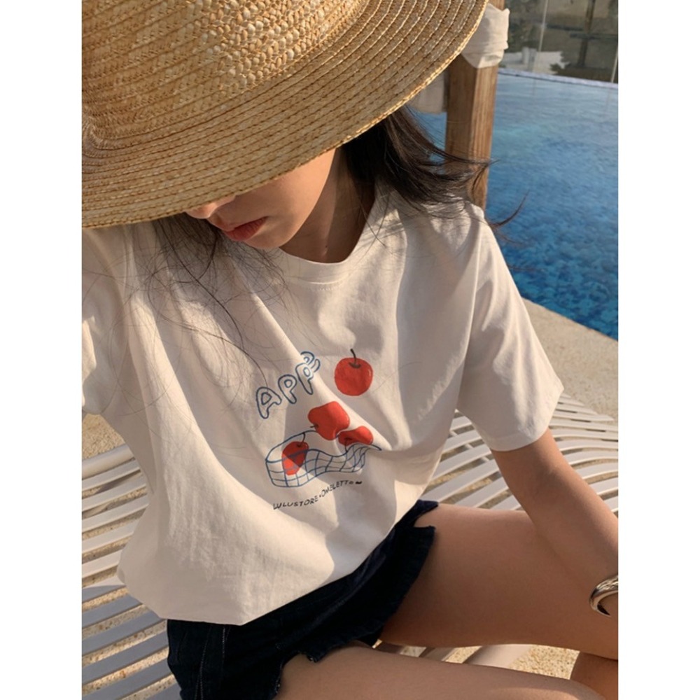 ✈️藍現貨1-//HOO家//APPLE小蘋果Tee~6.10-細節圖6