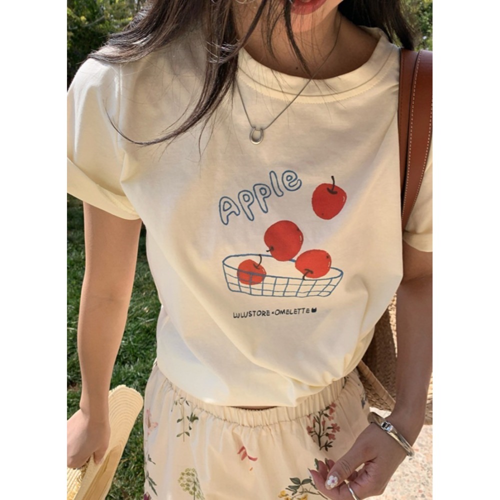 ✈️藍現貨1-//HOO家//APPLE小蘋果Tee~6.10-細節圖7