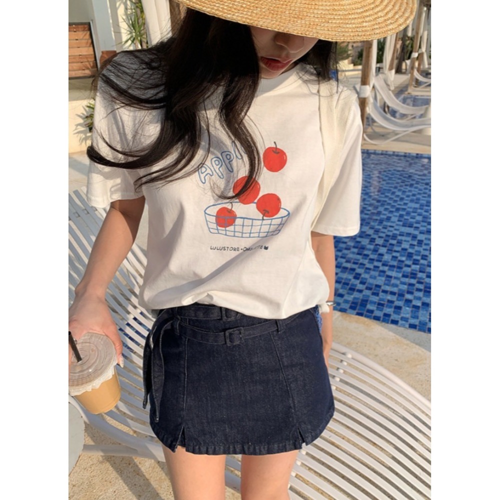 ✈️藍現貨1-//HOO家//APPLE小蘋果Tee~6.10-細節圖8
