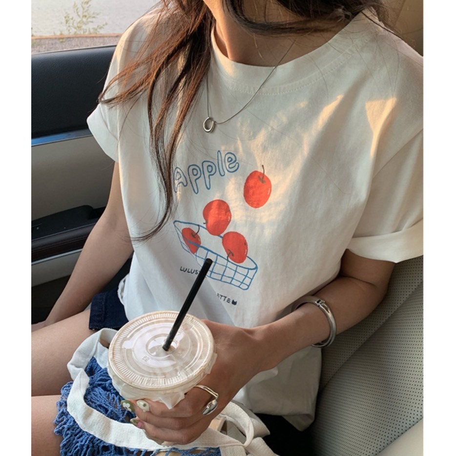 ✈️藍現貨1-//HOO家//APPLE小蘋果Tee~6.10-細節圖9