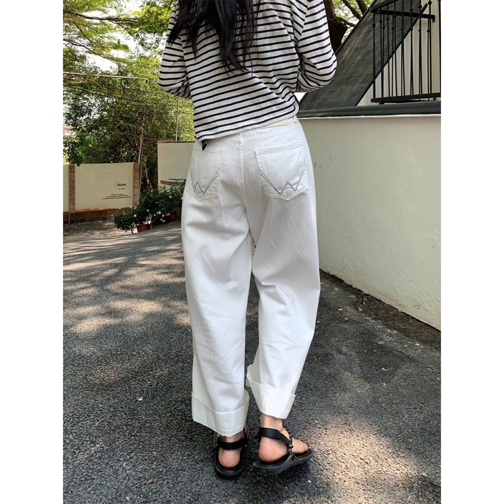 ✈️M碼現貨-//HOO家//附编织腰帶闊腿白褲~6.10-細節圖3