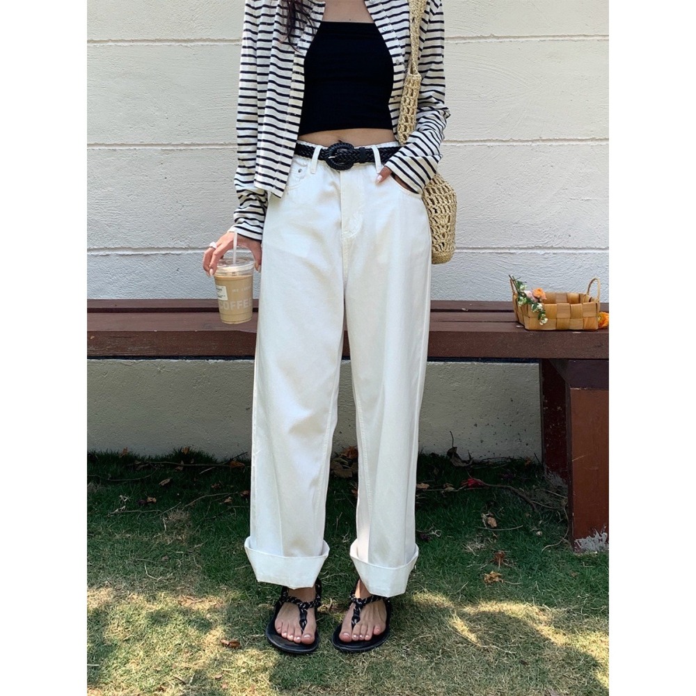 ✈️M碼現貨-//HOO家//附编织腰帶闊腿白褲~6.10-細節圖8