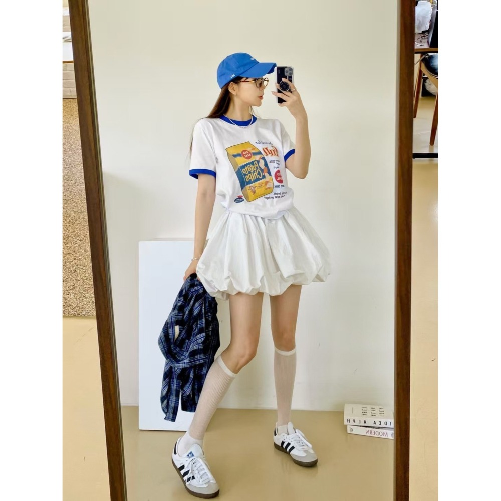 ✈️現貨-正韓🇰🇷//臭臉歐巴//洋芋片印花跳色T恤-細節圖2