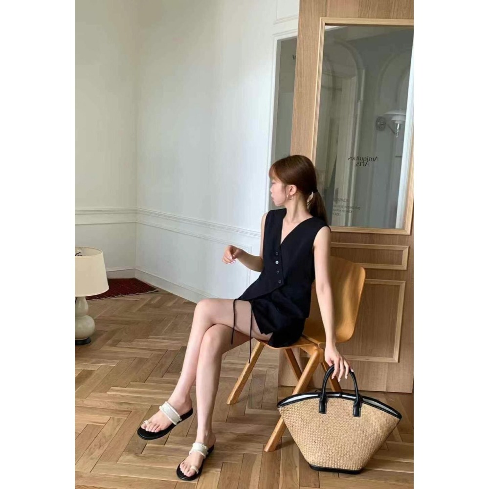 ✈️杏s碼現貨-//WGWE//老錢風馬甲背心套裝~7.5-細節圖5