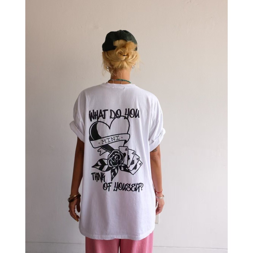 ✈️現貨-正韓🇰🇷//Mini closet//塗鴉玫瑰大版感Tee~7.20-細節圖5