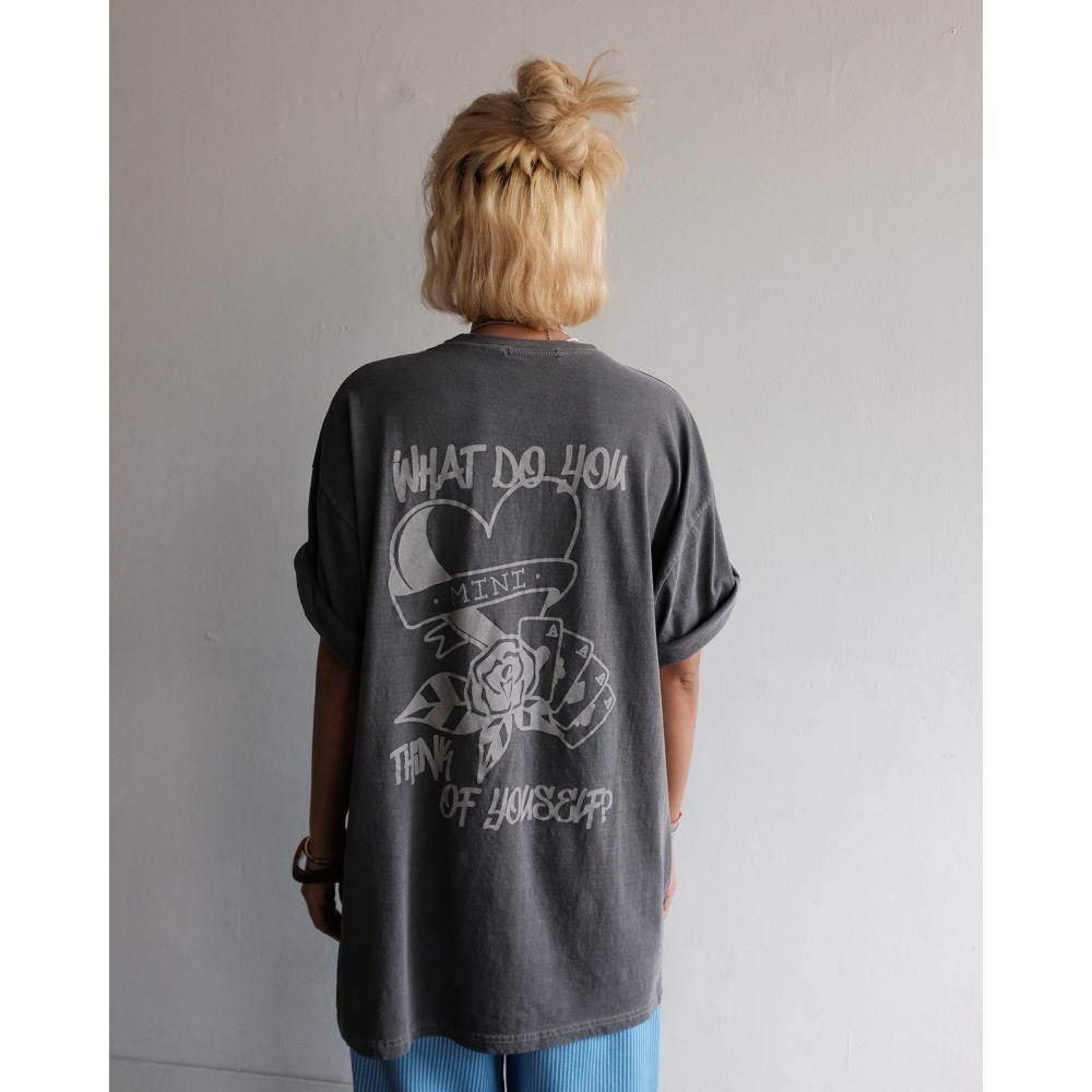 ✈️現貨-正韓🇰🇷//Mini closet//塗鴉玫瑰大版感Tee~7.20-細節圖10