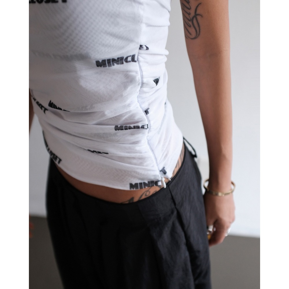 ✈️現貨-正韓🇰🇷//Mini closet//Logo字母抽繩細網小可愛-細節圖7