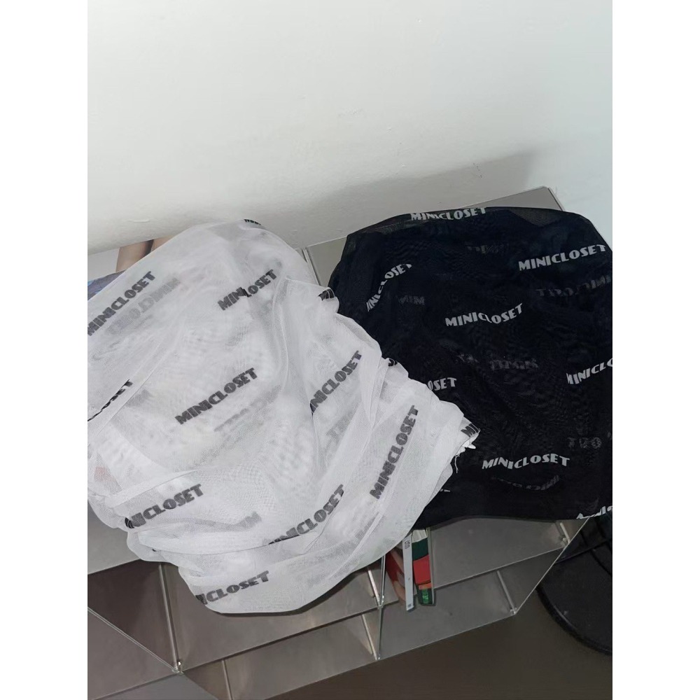 ✈️現貨-正韓🇰🇷//Mini closet//Logo字母抽繩細網小可愛-細節圖11