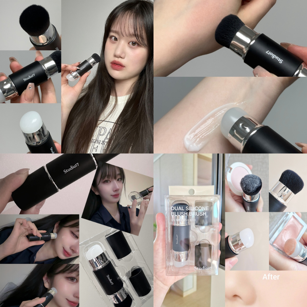 現貨- Studio 17 雙頭矽膠腮紅刷（唇頰兩用）-細節圖4