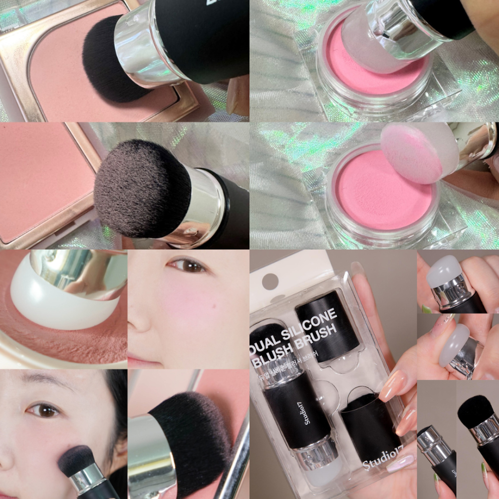 現貨- Studio 17 雙頭矽膠腮紅刷（唇頰兩用）-細節圖5