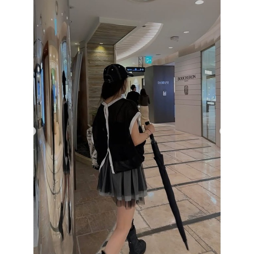 ✈️現貨-韓國🇰🇷//太妍歐膩//涼感針織 運動風坎肩背心-細節圖5