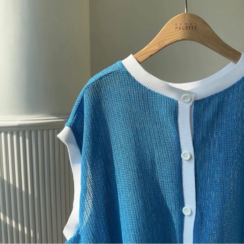 ✈️現貨-韓國🇰🇷//太妍歐膩//涼感針織 運動風坎肩背心-細節圖9