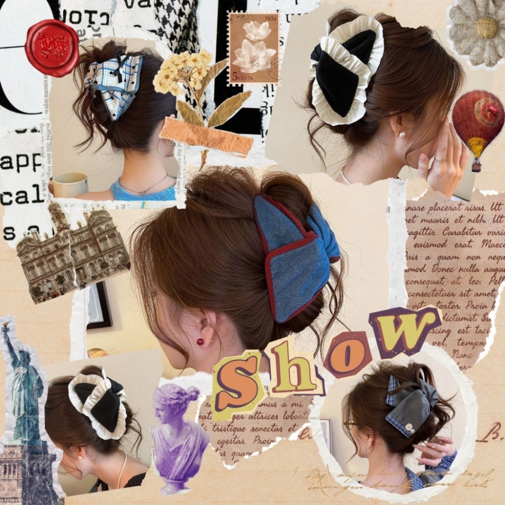 ✈️現貨-//穿搭選品//韓系復古蝴蝶三角鯊魚夾-細節圖2