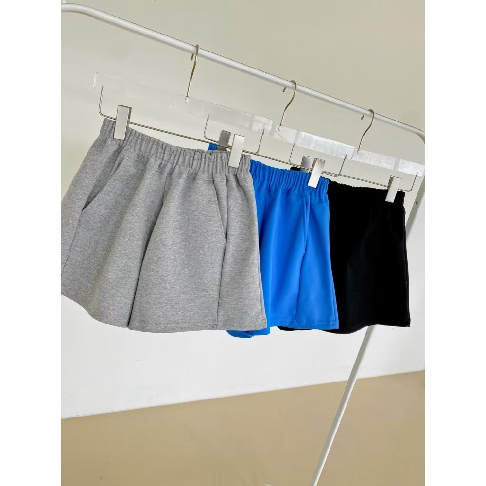 ✈️現貨-韓國🇰🇷//臭臉歐巴//太空棉挺版高腰寬褲裙短褲~9.3-細節圖10