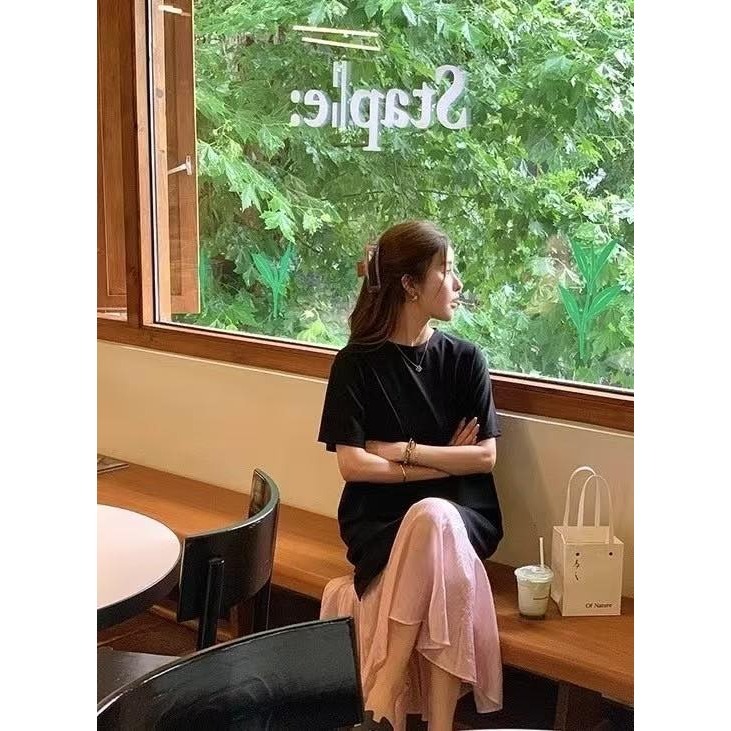 ✈️現貨-//Bella家 //粉色拼接設計感連衣裙~9.15-細節圖2