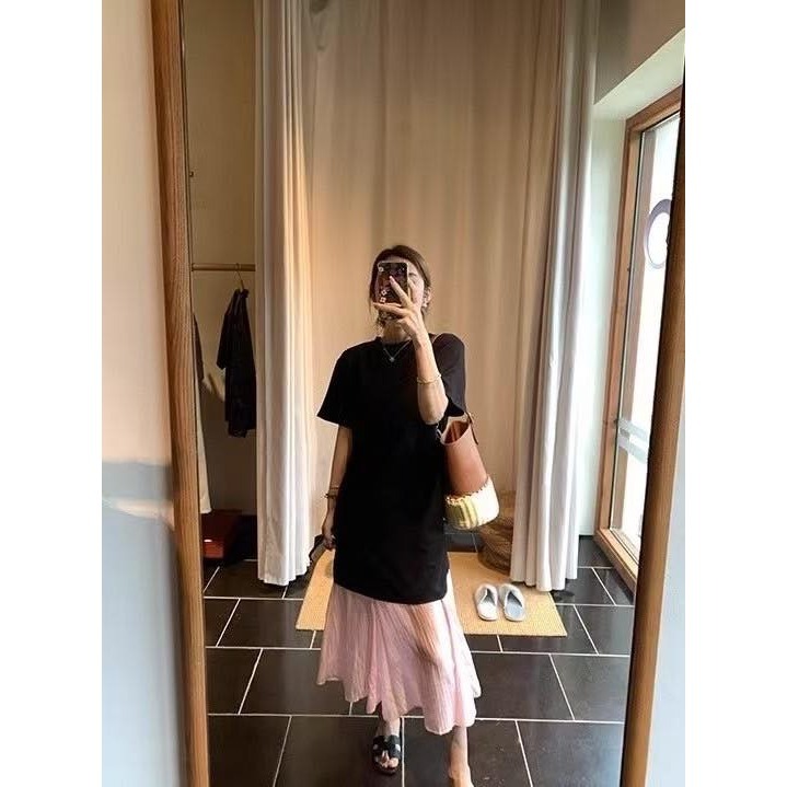 ✈️現貨-//Bella家 //粉色拼接設計感連衣裙~9.15-細節圖4