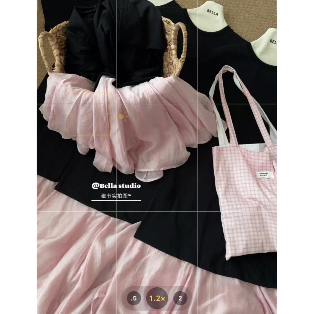 ✈️現貨-//Bella家 //粉色拼接設計感連衣裙~9.15-細節圖5