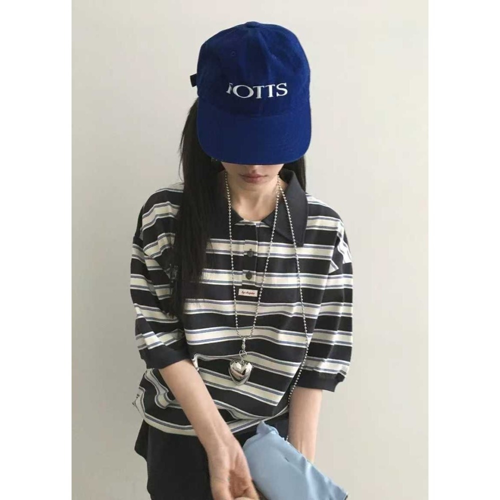 ✈️藍現貨-//WGWE家//條紋POLO領上衣~11.10-細節圖9