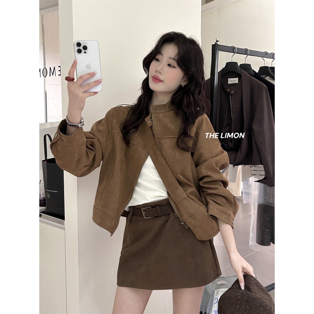 ✈️預購-//檸檬家🍋//麂皮絨短版外套＋同款包組~11.30-細節圖2