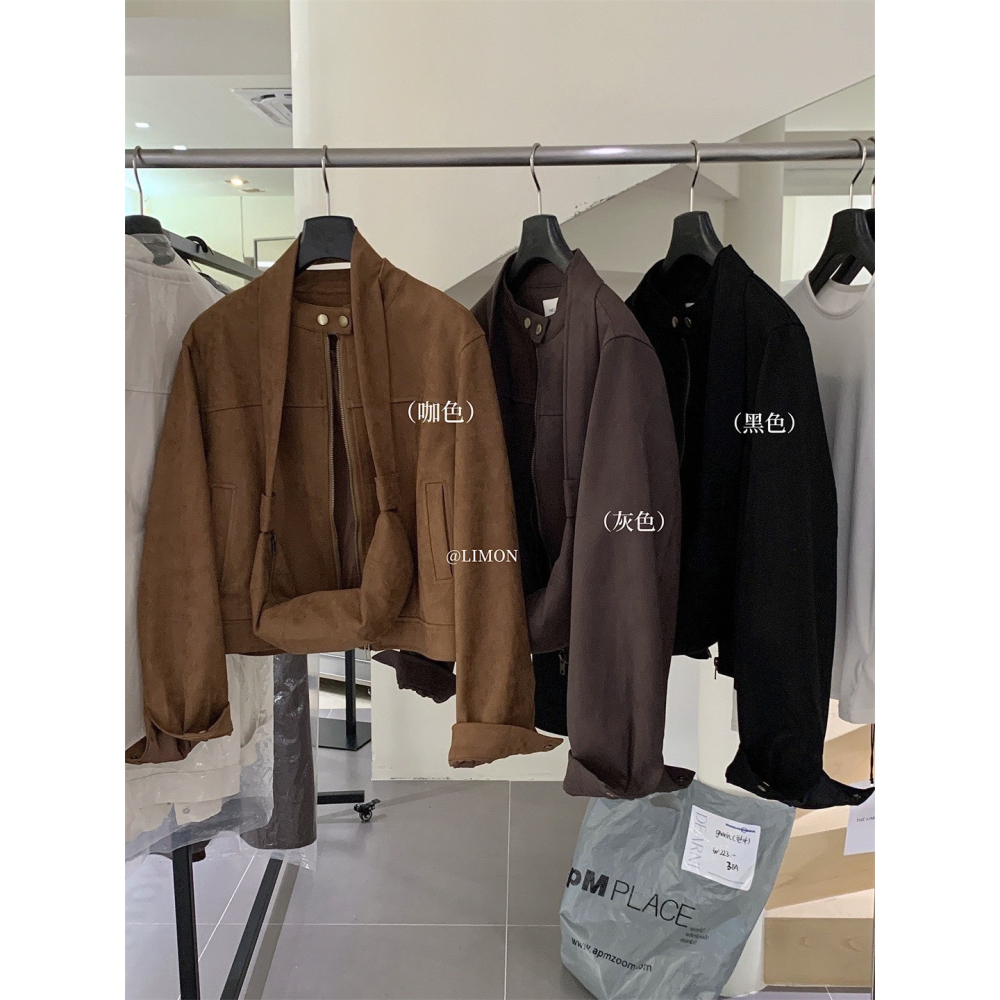 ✈️預購-//檸檬家🍋//麂皮絨短版外套＋同款包組~11.30-細節圖11