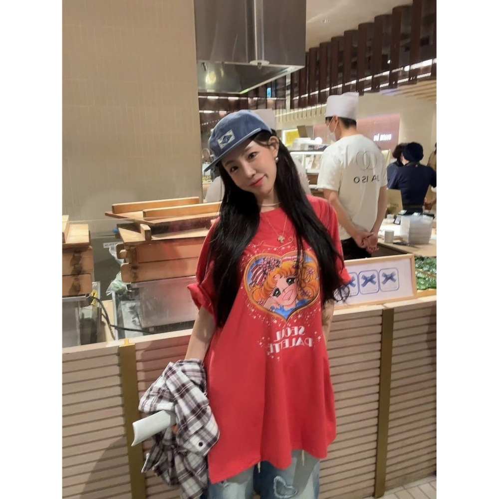 ✈️預購-韓國🇰🇷//太妍歐膩//Candy插畫感印花Tee~11.30-細節圖7