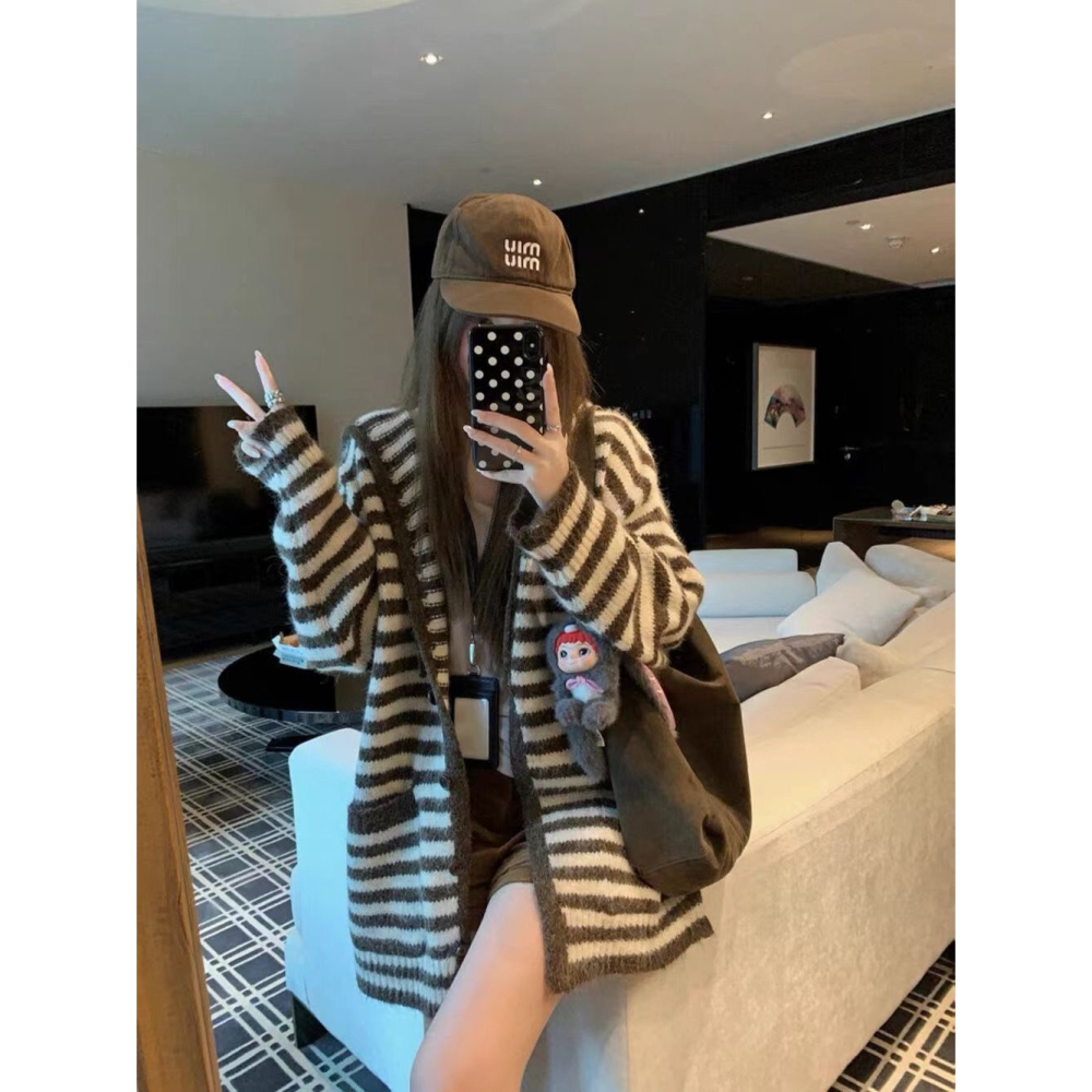 ✈️預購-// YJ家//燕麥巧巧中長款針織外套~12.15-細節圖2