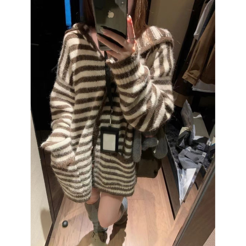 ✈️預購-// YJ家//燕麥巧巧中長款針織外套~12.15-細節圖3